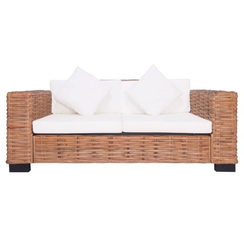 2-OSOBOWA SOFA OGRODOWA Z NATURALNEGO RATTANU