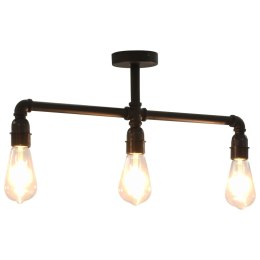 LAMPA SUFITOWA CZARNA 3 ŻARÓWKI E27