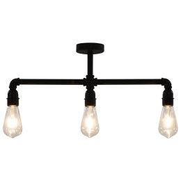 LAMPA SUFITOWA CZARNA 3 ŻARÓWKI E27