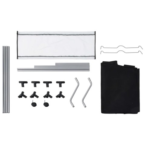 SORTOWNIK NA PRANIE Z 3 POJEMNIKAMI CZARNY STALOWY