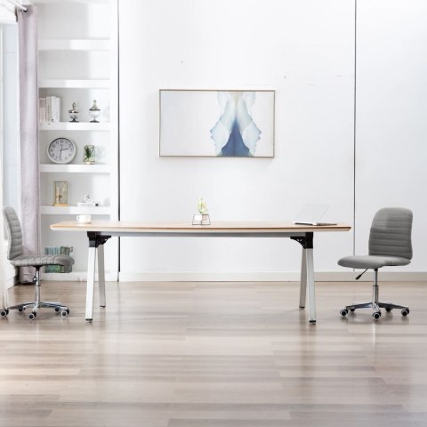 KRZESŁA STOŁOWE 2SZT JASNO SZARE TKANINA