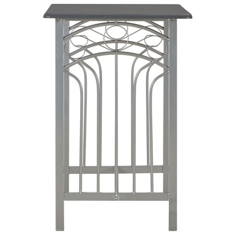 3-CZ. ZESTAW MEBLI BAROWYCH DREWNO I STAL ANTRACYTOWY