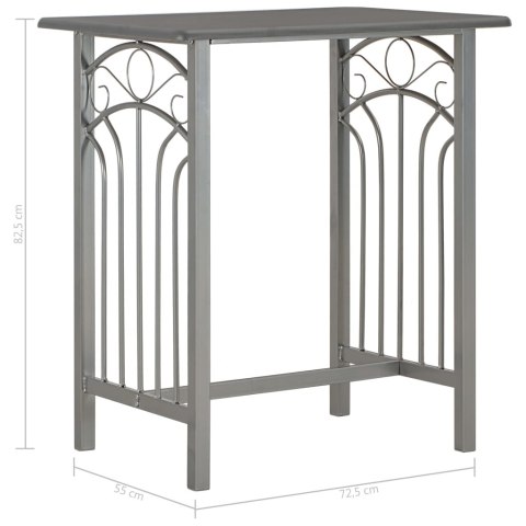 3-CZ. ZESTAW MEBLI BAROWYCH DREWNO I STAL ANTRACYTOWY