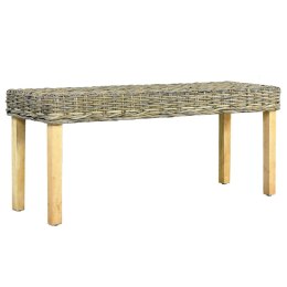 ŁAWKA 110CM NATURALNY KOLOR RATTAN KUBU I DREWNO MANGO