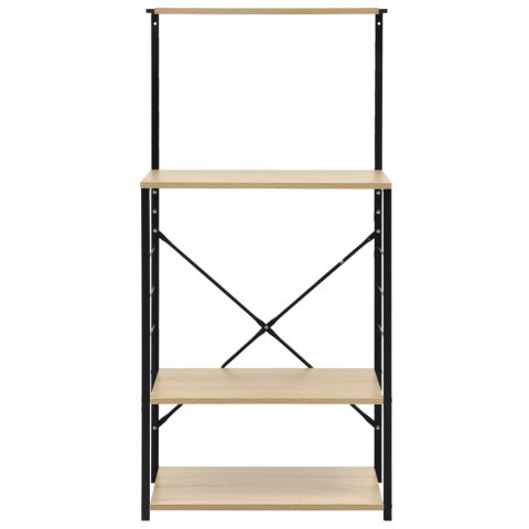 SZAFKA NA MIKROFALÓWKĘ CZARNO-DĘBOWA 60X39,6X123CM