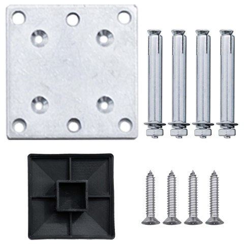 OGRODZENIE WPC 6 PANELI KWADRATOWYCH 1 SKOŚNY 1138X186CM