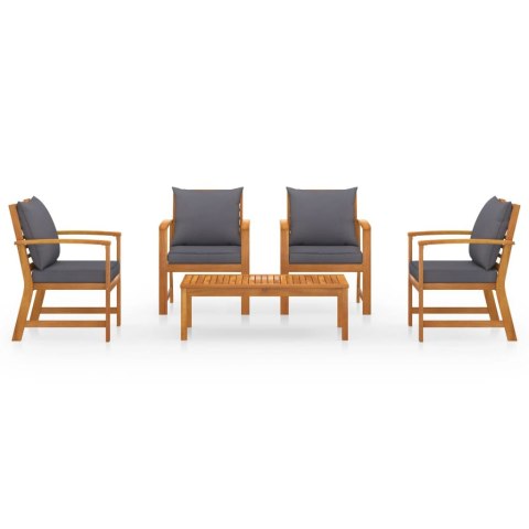 5-CZ. ZESTAW WYPOCZYNKOWY DO OGRODU PODUSZKI DREWNO AKACJOWE