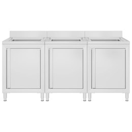 SZAFKI GASTRONOMICZNE ZE ZLEWEM 3 SZT. STAL NIERDZEWNA