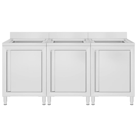 SZAFKI GASTRONOMICZNE ZE ZLEWEM 3 SZT. STAL NIERDZEWNA