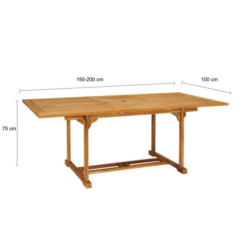 7-CZ. ZESTAW MEBLI OGRODOWYCH DREWNO TEKOWE