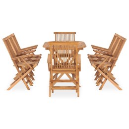 9-CZ. ZESTAW SKŁADANYCH MEBLI OGRODOWYCH DREWNO TEKOWE