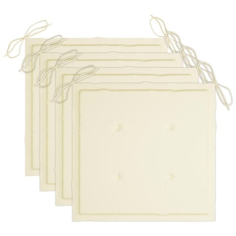 KRZESŁA OGRODOWE Z PODUSZKAMI 4SZT. SZARE AKACJOWE