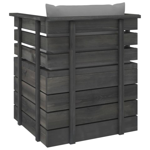 OGRODOWY FOTEL Z PALET Z PODUSZKAMI DREWNO SOSNOWE