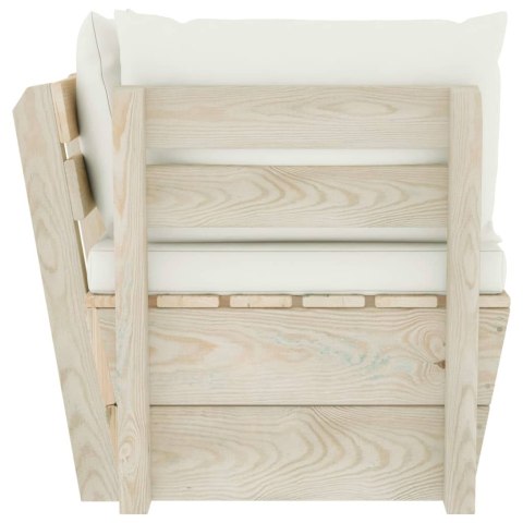 OGRODOWA SOFA NAROŻNA Z PALET Z PODUSZKAMI IMPREGNOWANY ŚWIERK