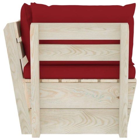 OGRODOWA SOFA NAROŻNA Z PALET Z PODUSZKAMI IMPREGNOWANY ŚWIERK