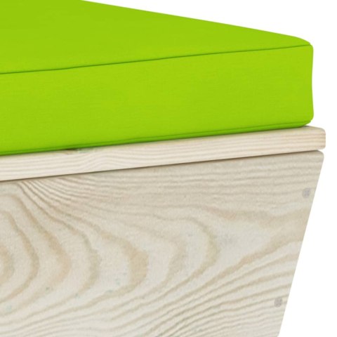 OGRODOWA SOFA NAROŻNA Z PALET Z PODUSZKAMI IMPREGNOWANY ŚWIERK