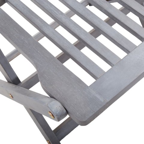 SKŁADANE KRZESŁA OGRODOWE 4SZT. PODUSZKI DREWNO AKACJOWE