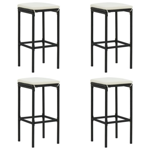 5-CZ. OGRODOWY ZESTAW BAROWY PODUSZKI RATTAN PE CZARNY