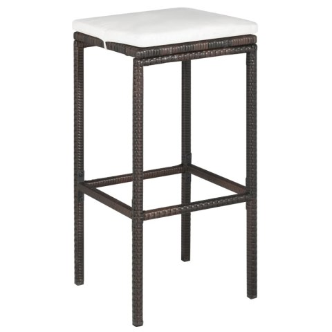 5-CZ. OGRODOWY ZESTAW BAROWY PODUSZKI RATTAN PE BRĄZOWY