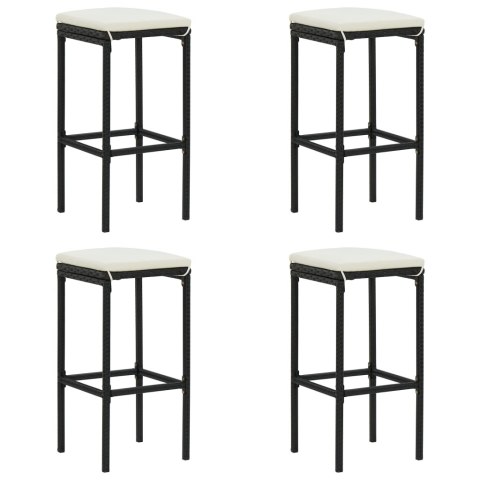 5-CZ. OGRODOWY ZESTAW BAROWY PODUSZKI RATTAN PE CZARNY