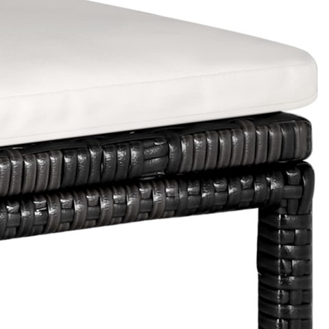 5-CZ. OGRODOWY ZESTAW BAROWY PODUSZKI RATTAN PE CZARNY