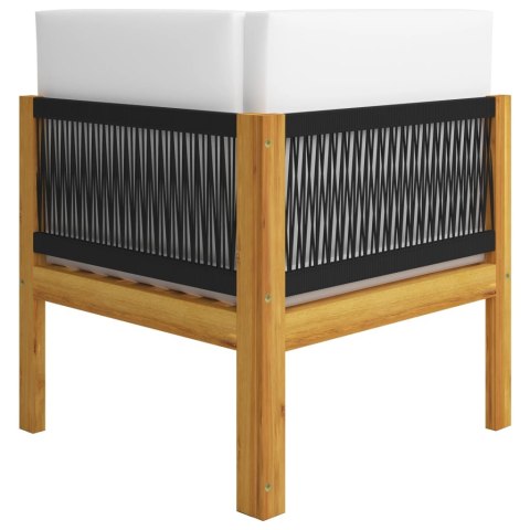 2-OSOBOWA ŁAWKA OGRODOWA Z PODUSZKAMI LITE DREWNO AKACJOWE