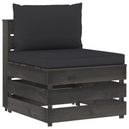 MODUŁ SOFY ŚRODKOWEJ Z PODUSZKAMI IMPREGNOWANE DREWNO