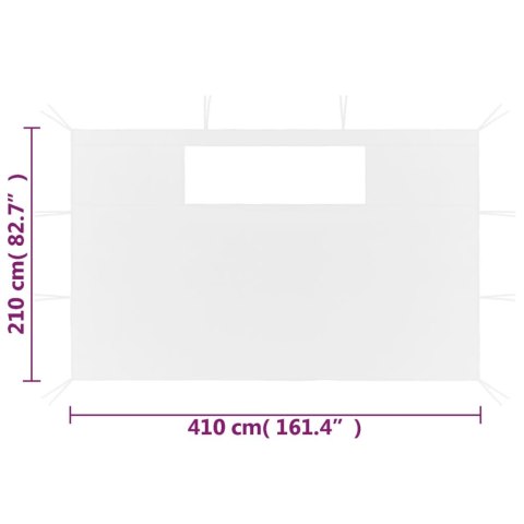 ŚCIANKI DO ALTANY Z OKNAMI 2 SZT. BIAŁE