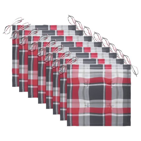 KRZESŁA OGRODOWE 8SZT. Z PODUSZKAMI DREWNO TEKOWE