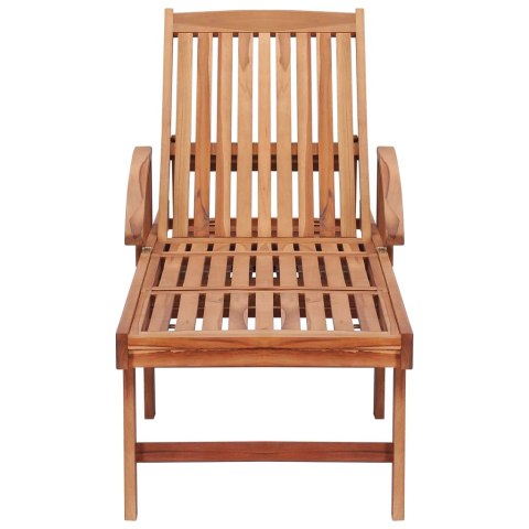 LEŻAKI OGRODOWE ZE STOLIKIEM I PODUSZKAMI 2SZT DREWNO TEKOWE