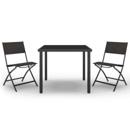 3-CZĘŚCIOWY ZESTAW MEBLI OGRODOWYCH STALOWY
