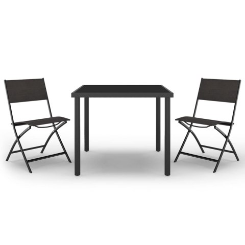 3-CZĘŚCIOWY ZESTAW MEBLI OGRODOWYCH STALOWY