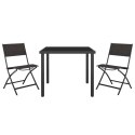 3-CZĘŚCIOWY ZESTAW MEBLI OGRODOWYCH STALOWY