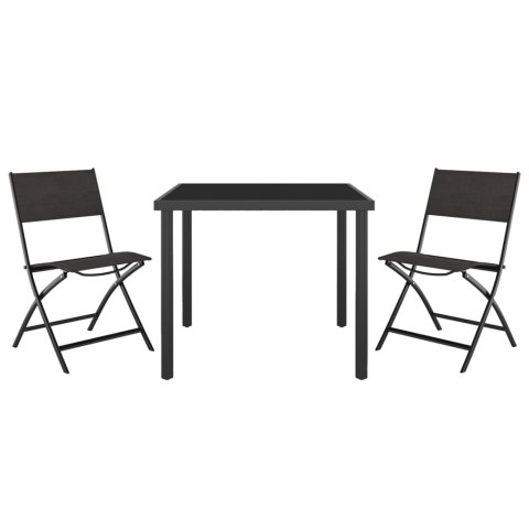 3-CZĘŚCIOWY ZESTAW MEBLI OGRODOWYCH STALOWY