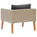 FOTEL SOFA OGRODOWA Z PODUSZKAMI RATTAN PE BEŻ