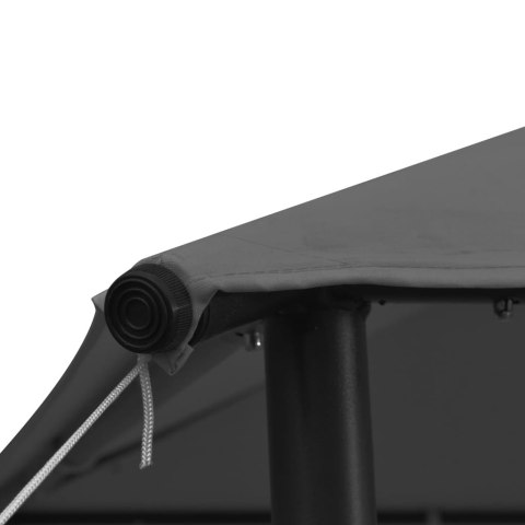 ALTANA OGRODOWA 3X3M ANTRACYTOWA TKANINA I STAL 180G/M²