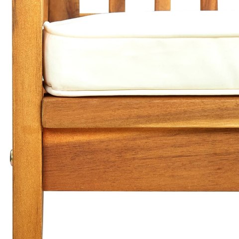 KRZESŁA OGRODOWE Z PODUSZKAMI 3SZT. DREWNO AKACJOWE