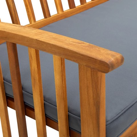 ŁAWKA OGRODOWA Z PODUSZKĄ 147CM DREWNO AKACJOWE