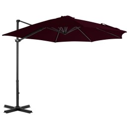 PARASOL WISZĄCY Z ALUMINIOWYM SŁUPKIEM CZERWONY 300CM
