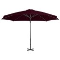 PARASOL WISZĄCY Z ALUMINIOWYM SŁUPKIEM CZERWONY 300CM