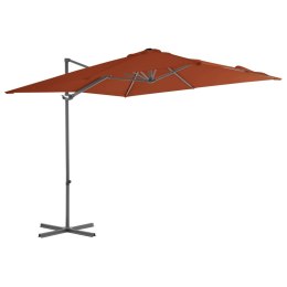 WISZĄCY PARASOL NA SŁUPKU STALOWYM TERAKOTOWY 250X250CM