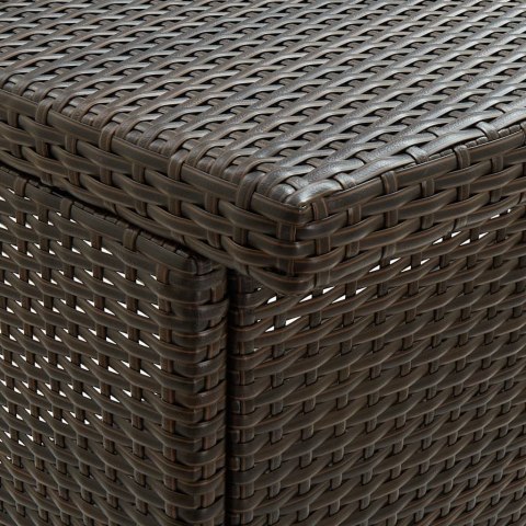 3-CZĘŚCIOWY ZESTAW MEBLI BAROWYCH POLIRATTAN BRĄZOWY