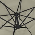 4-POZIOMOWY PARASOL NA ALUMINIOWYM SŁUPKU PIASKOWY 3X3 M