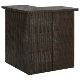 NAROŻNY STOLIK BAROWY BRĄZOWY 100X50X105CM RATTAN PE