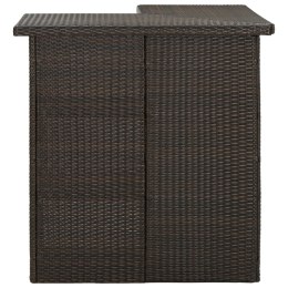 NAROŻNY STOLIK BAROWY BRĄZOWY 100X50X105CM RATTAN PE