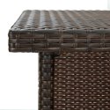 NAROŻNY STOLIK BAROWY BRĄZOWY 100X50X105CM RATTAN PE
