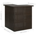 NAROŻNY STOLIK BAROWY BRĄZOWY 100X50X105CM RATTAN PE
