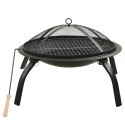 PALENISKO I GRILL 2-W-1 Z POGRZEBACZEM 56X56X49CM STAL