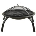 PALENISKO I GRILL 2-W-1 Z POGRZEBACZEM 56X56X49CM STAL