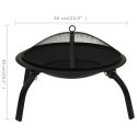 PALENISKO I GRILL 2-W-1 Z POGRZEBACZEM 56X56X49CM STAL